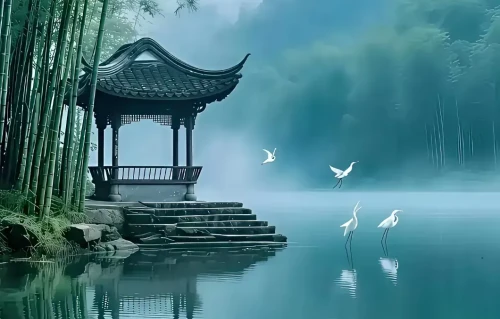 湖畔小亭