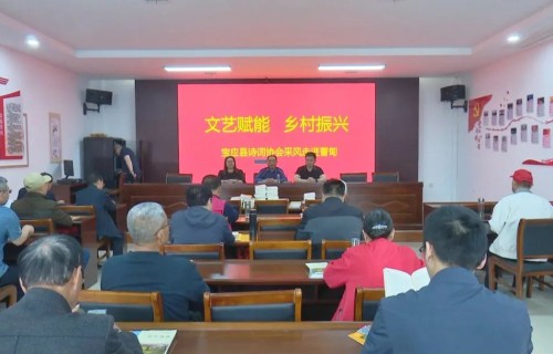 江苏宝应县诗协采风活动走进曹甸镇曹南村